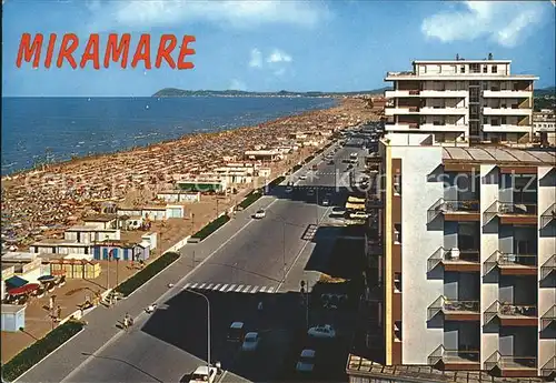 Miramare di Rimini  Panorama della spiaggia Strand Kat. Rimini