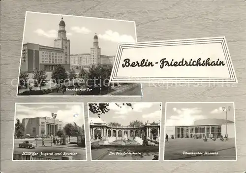 Friedrichshain Berlin Frankfurter Tor Klub der Jugend und Sportler Filmtheater Kosmos /  /