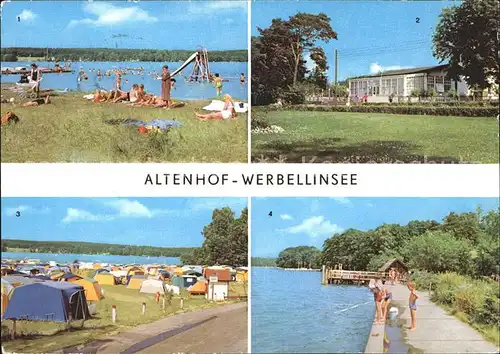 Werbellinsee Altenhof Badestelle FDGB Erholungsheim Strandpavillon Campingplatz Suesser Winkel Kat. Schorfheide