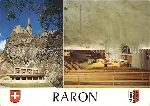 Raron VS Burgkirche und Felskirche St Michael Wappen / Raron /Bz. Raron