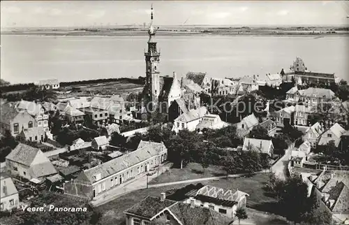 Veere Panorama Stadhuis Historisches Rathaus Kat. Niederlande