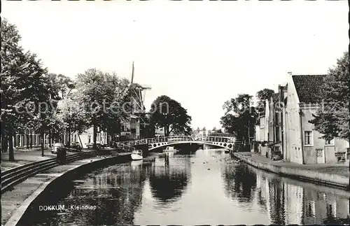 Dokkum Kleindiep Brug Molen Bruecke Windmuehle