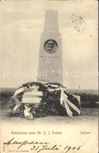 Lochem Gedenksteen wijlen Mr. C. J. Sickesz Gedenkstein