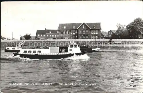 Tolkamer Lobith Rijn Proviandboot Service met Douanekantoor Rhein Binnenschifffahrt