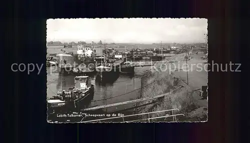 Tolkamer Lobith Scheepvaart op de Rijn Rhein Binnenschifffahrt Frachtkahn