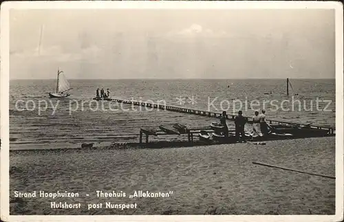 Nunspeet Strand Hoophuizen Theehuis Allekanten Segelboot Kat. Nunspeet