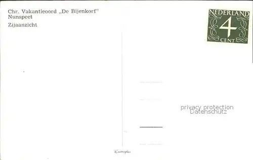 Nunspeet Chr. Vakantieoord De Bijenkorf Kat. Nunspeet