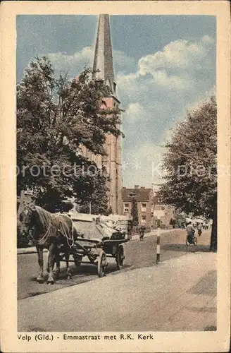 Velp Arnhem Emmastraat Kerk Pferdekutsche