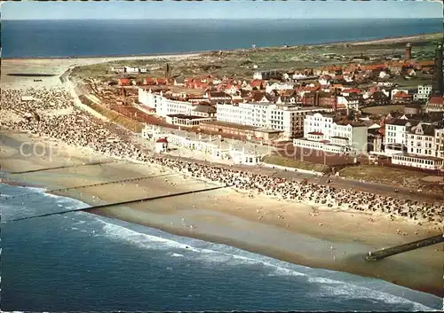 Borkum Nordseebad Fliegeraufnahme Strand / Borkum /Leer LKR