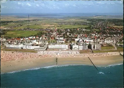 Borkum Nordseebad Fliegeraufnahme Strand Ort  / Borkum /Leer LKR