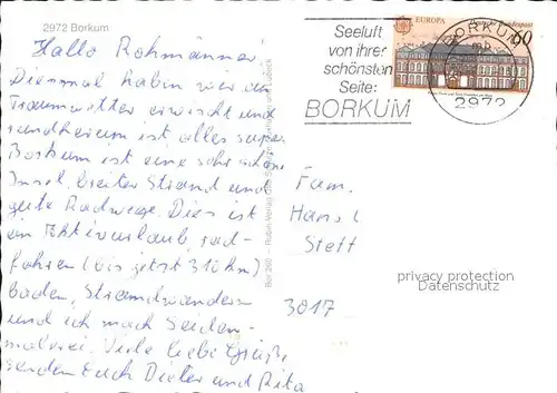Borkum Nordseebad Faehre Inselbahn Bismarckstrasse Neuer Leuchturm / Borkum /Leer LKR