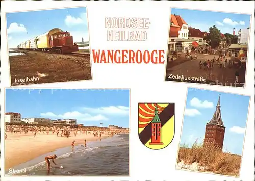 Wangerooge Nordseebad Inselbahn Zedeliusstrasse Wasserturm Strand / Wangerooge /Friesland LKR