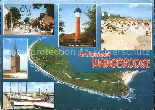 Wangerooge Nordseebad Strand Alter Leuchtturm Jachthafen  / Wangerooge /Friesland LKR