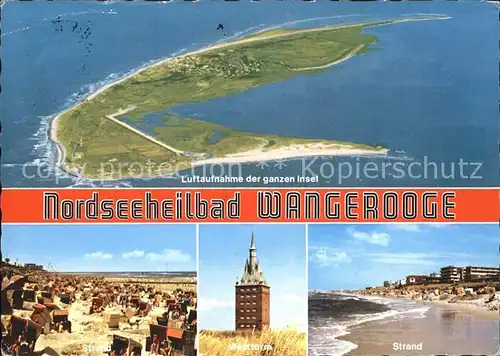 Wangerooge Nordseebad Fliegeraufnahme Strand Westturm  / Wangerooge /Friesland LKR