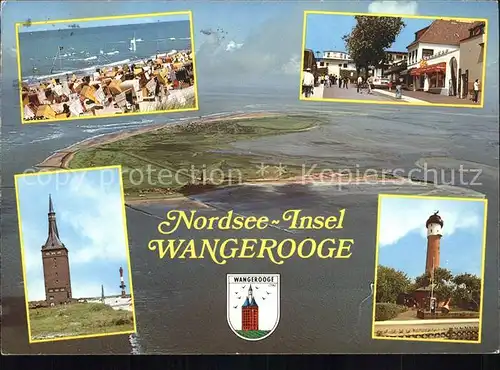 Wangerooge Nordseebad Strand Leuchtturm Westturm  / Wangerooge /Friesland LKR