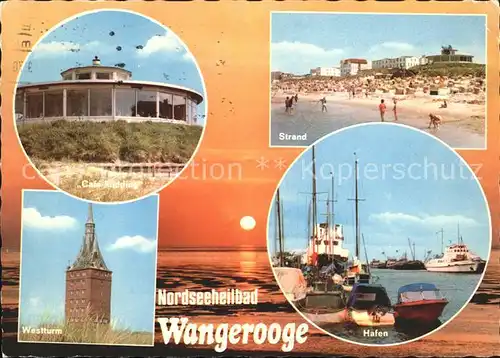 Wangerooge Nordseebad Hafen Strand Cafe Pudding Westturm / Wangerooge /Friesland LKR