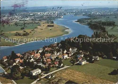 Konstanz Bodensee Fliegeraufnahme Gottlieben Untersee Kreudzlingen  Kat. Konstanz