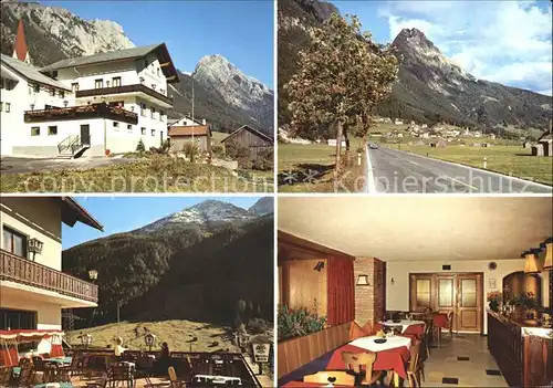 Schnann Alpengasthof Traube Terrasse Strassenpartie / Pettneu am Arlberg /Tiroler Oberland