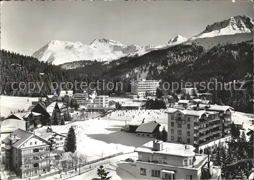 Arosa GR Ortsblick mit Alpen Kat. Arosa