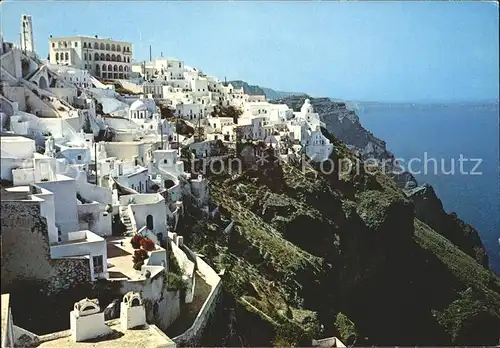 Fira Teilansicht Steilkueste Kat. Insel Santorin