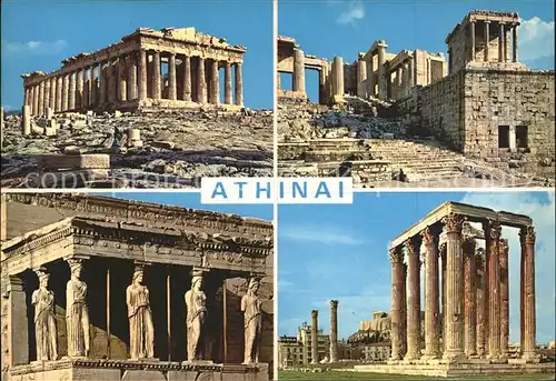 Athenes Athen Parthenon Proplylae Caryatides Zeustempel Kat. Griechenland