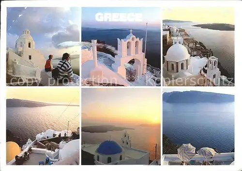 Griechenland Greece Griechische Inseln Panorama Sonnenuntergang Kat. Griechenland
