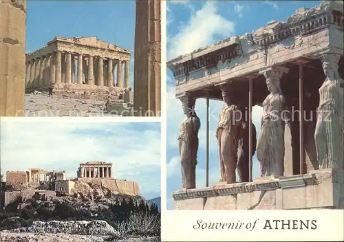 Athenes Athen Akropolis Parthenon Caryatiden Tempel Antike Kat. Griechenland