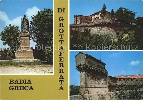 Grottaferrata Badia Greca Kloster Denkmal
