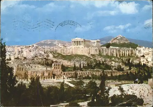 Athenes Athen Akropolis Tempel Ruine Antike Kat. Griechenland