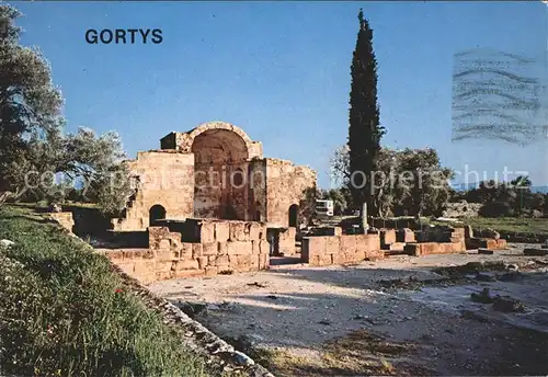 Gortys Crete Antike Staette Ruinen Kat. Messara Ebene