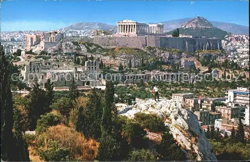 Athenes Athen Akropolis Tempel Ruine Antike Kat. Griechenland