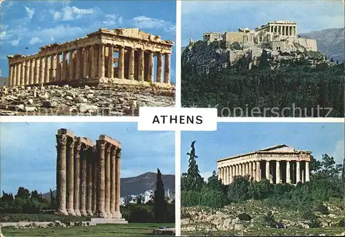 Athenes Athen Akropolis Tempel Ruine Antike Kat. Griechenland