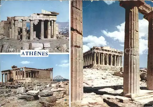 Athenes Athen Akropolis Tempel Ruine Antike Kat. Griechenland