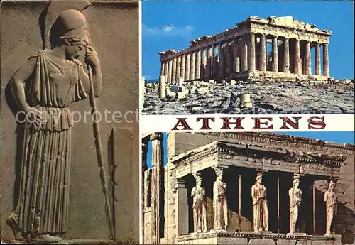 Athenes Athen Akropolis Trauernde Parthenon Caryatiden Tempel Antike Kat. Griechenland