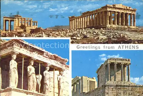 Athens Athen Akropolis Tempel Ruine Antike Kat. Griechenland