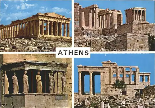Athens Athen Akropolis Tempel Ruine Antike Kat. Griechenland