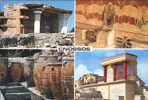 Cnossos Kreta Palast Tempel Ruine Antike Krug Wandmalerei Kat. Griechenland