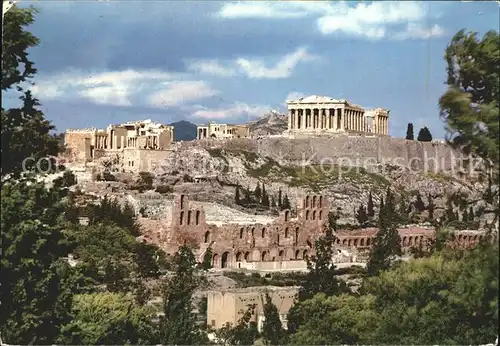 Athenes Athen Akropolis Tempel Ruine Antike Kat. Griechenland