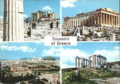 Athenes Athen Akropolis Parthenon Tempel Ruine Antike Kat. Griechenland