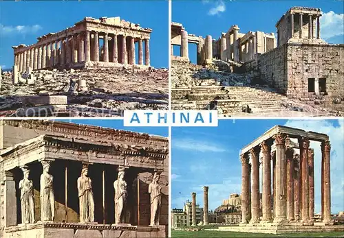 Athenes Athen Akropolis Parthenon Caryatides Tempel Antike Kat. Griechenland
