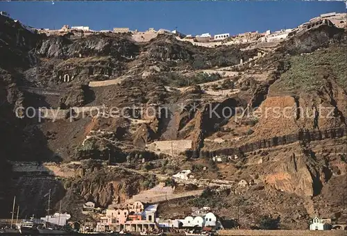 Fira Hafen Serpentine zum Dorf Kat. Insel Santorin