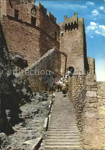 Lindos Lindo Akropolis Treppenaufgang Kat. Rhodes