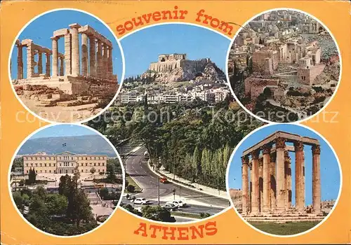 Athens Athen Teilansichten Akropolis Tempel Antike Kat. Griechenland