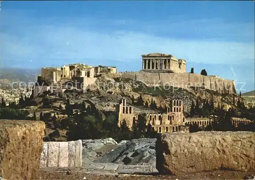 Athenes Athen Akropolis Tempel Ruine Antike Kat. Griechenland