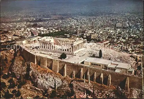 Athens Athen Akropolis Tempel Ruine Antike Fliegeraufnahme Kat. Griechenland
