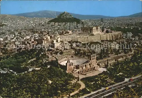 Athenes Athen Akropolis Tempel Ruine Antike Fliegeraufnahme Kat. Griechenland