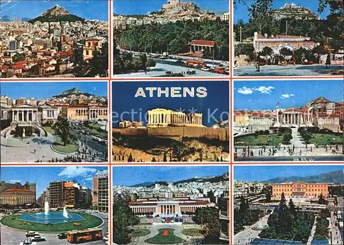 Athenes Athen Teilansichten Lykabette Akropolis Park Fontaene Kat. Griechenland