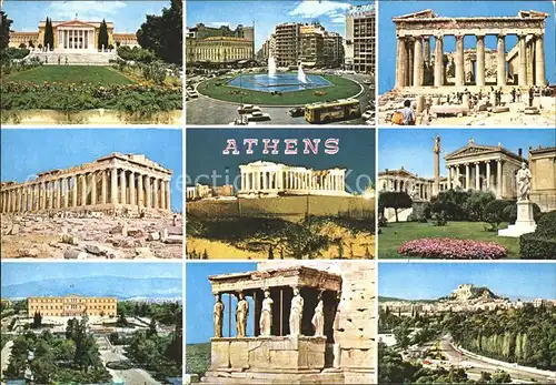 Athenes Athen Teilansichten Fontaene Akropolis Tempel Antike Denkmal Kat. Griechenland