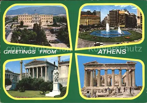 Athenes Athen Teilansichten Gebaeude Fontaene Denkmal Akropolis Tempel Antike Kat. Griechenland