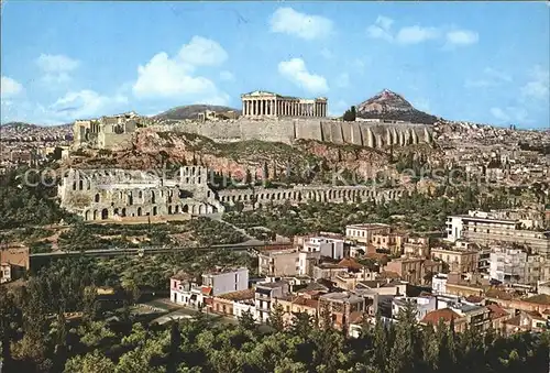 Athenes Athen Akropolis Tempel Ruine Antike Kat. Griechenland